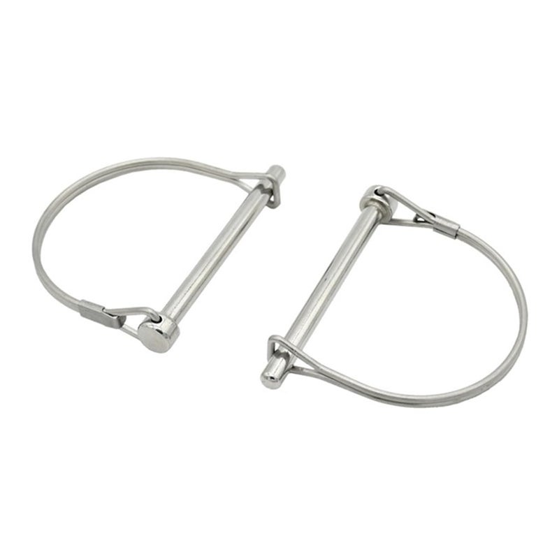 Truleego Trailer Coupler Pin 1/4"x4", 4 Pack Zinc-Plated Safety Locking Pin, Rust Resistant Quick Connect Hitch Pin for Utility Trailers, Boat, Cargo Hitch, Lawn Tractors, Farm and Garden Equipment (D-Shaped) - Image 3